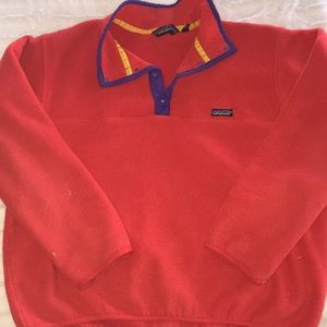 Vintage ‘80’s Red Patagonia Fleece Snap T Pullover